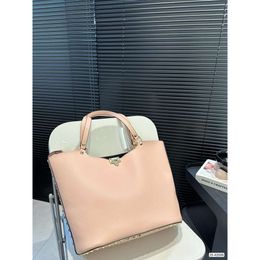 5A Women Designer Bag Tote Bag Studded Shopping Handbag Pink Large Capacity Genuine Leather Bag for Women CYX042301