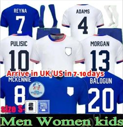 25 USWNT UsaS Soccer Jersey Football Shirts 4 Stars Kids Kits USMNT 23 24 Maillot de Foot Men Concacaf Gold Cup 2024 WoRlD McKennie SMITH MORGAN