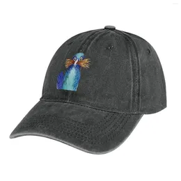 Berets Blue Bird Cowboy Hat Vintage Trucker Thermal Visor Caps For Women Men's