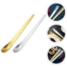 Spoons 2 Pcs Gold) 2pcs Multifunction Spoon Multi-function Stainless Steel Scoop Pudding Mixing Coffee Tea Tasting Portable