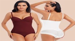 Underwire White Bodysuit Women Shapers Stretch Solid Color Silky Underwear Bodysuits Shapewear 2208179080508