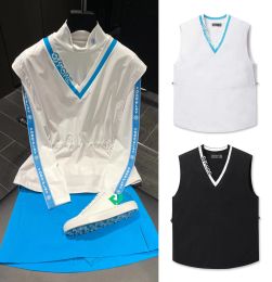 Shirts Golf Sleeveless Vest Loose Fit Shirt Waist Elastic Vest Women's Top Clothing