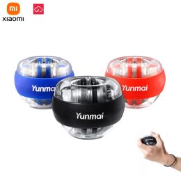 Holders Xiaomi Yunmai Power Ball Antistress Wrist Trainer LED Gyroball Forearm Exerciser Gyro Ball Hand Grip Strengthener Fitness Tools