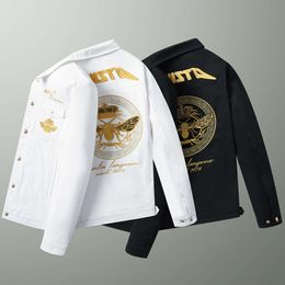 European Station High End Bee Embroidered Jacket Trendy Korean Edition Coat for Middle and Young Men's Pilot Jackets-RTV