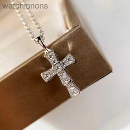 Fashion Luxury Blgarry Designer Necklace Sterling Silver Snake Bone Cross Necklace for Women Plated with Rose Gold Couple Jewelry with Logo and Gift Box