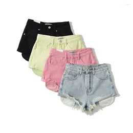 Women's Jeans Summer Denim Shorts For Women Korean Fashion Tassel High Waist Loose A-line Short Casual Streetwear Y2k