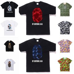 Summer 2024 T Shirt Mens loose T-Shirts sport Womens Tees Designer Cotton Short Sleeves Sharks Tshirts Clothing Street Chaopai Shorts Sleeves