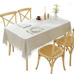 Table Cloth Cotton Linen Tablecloth Waterproof Oil Free Wash Cream Style SimpleYar3141