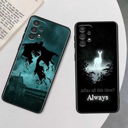 Cell Phone Bumpers Art Cool Harries Wand Potters For Samsung A73 A72 A54 A53 A52S A34 A33 A32 A24 A23 A22 A14 A13 A03S A02S Black Soft Phone Case Y240423