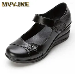 Casual Shoes MVVJKE Autumn Handmade Leather Flat Women Woman Flats Slip On Car-styling Footwear