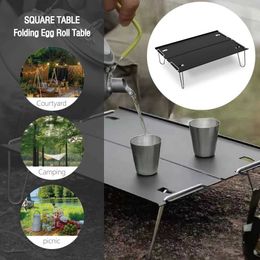 Camp Furniture Mini Backpacking Tourist Folding Portable Camping Lightweight Picnic Small Removable Table Folding Ultra-Light Gadgets Foldable Y240423