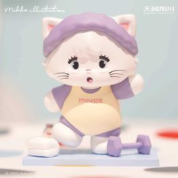 Blind box Mikko Healing Life Handbook Series Blind Box Toys Kawaii Anime Figure Dolls Cat Surprise Box Desktop Ornament Girls Gift Y240422