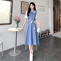 Party Dresses 2024 Summer French Retro Small Fresh Gentle Wind College Waist Slimming Temperament Dress