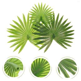 Decorative Flowers 6 Pcs Stemless Palm Leaf Wedding Decoration Leaves Ornaments Party Scene Tree Artificial Glued Tropical Themed Fake