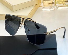 Sunglasses For Men Summer style AntiUltraviolet 1016 Retro Shield lens Plate Rectangle Frameless fashion Eyeglasses Random Box4677868
