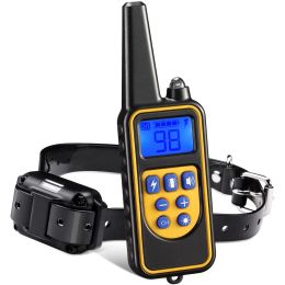 Collars 800m Digital Dog Training Collar Waterproof Rechargeable Remote Control Pet with LCD Display for All Size Shock Vibration Sound