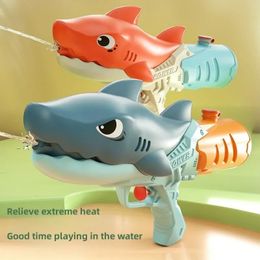 Kids Large duck dinosaur shark Portable Summer Absorbing High Pressure Water Gun Beach Outdoor Water Rifle Fight Adult Toys 240422