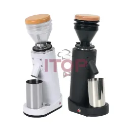 Grinders ITOP40 Cylinder Coffee Grinder Titanium Burr Conical 40mm Metal Bean Hopper 75g Wooden Cover Popular Bean Grinder Family Cafe V2