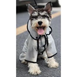 Raincoats 2023 New Raincoat Dog Clothes Small Dog Raincoat Four Legged Thin Waterproof Printed Letters Free Shipping Pet Supplies