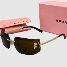 Polarized mui womens designer sunglasses runway uv 400 square sunglasses for men occhiali da sole eyewear summer trendy frameless travel hg152 H4