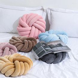 Pillow Nordic INS Three -stranded Rope Plate Flowers Round -shaped Sofa Handmade Woven Twist