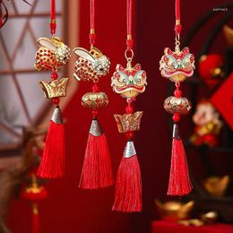Decorative Figurines Chinese Lion Cartoon Hanging Ornament Spring Festival Layout House 2024