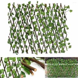 Decorative Flowers 70CM Artificial Plants Decor Extension Garden Yard Ivy Leaf Fence Fake Leaves Branch Green Net For Home Wall
