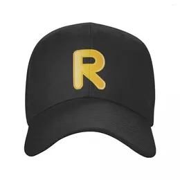 Ball Caps Personalized Yellow Letter R Baseball Cap Men Women Breathable Dad Hat Sports