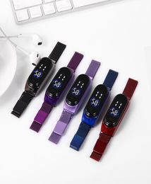 New magnet creative student watch fashion wirst watch Milan with LED touch electronic watches2095247