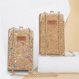 Shoulder Bags 2024 Fashion Women Wallets Wood Grain Chain Long Top Quality Card Holder Classic Female Purse Zipper Brand Wallet For