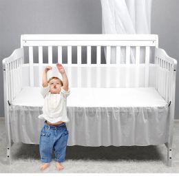 sets Baby Crib Bed Bumper Sand Air Mesh Fabric Breathable Soft Ajustable Newborn Bedding Set Infant Bedside Protector Room Decor