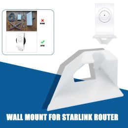 Routers White WiFi Router Protective Holder Wall Mount Bracket Holder Stand For SpaceX Starlink Gen 2 Router Bracket Stand With Screws