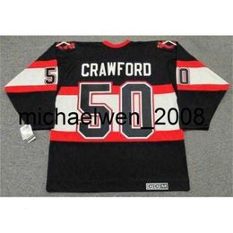 Kob Weng COREY CRAWFORD 1930s Vintage Turn Back Hockey Jersey All Stitched Top-quality Any Name Any Number Any Size Goalie-Cut