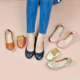 Casual Shoes 2024 JY Women Fashion Rivet Flat Soft Round Toe Belice Ballet