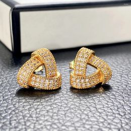 Stud Earrings CAOSHI Trendy Lady Daily Wearable With Dazzling Zirconia Fashion Female Accessories Dainty Women Modern Style Jewellery