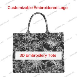 Designers tote bag Women Mirror quality Luxury Original Totes Bag Tiger Embroidery BOOK Handbag TOTE Woman 3D embroidery D letter Embroidery Designer Bag