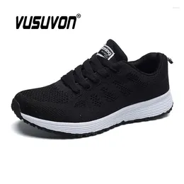 Casual Shoes Men Breathable Mesh For Women Comfortable Summer Autumn Soft Bottom Flats Black Non Slip Lace-Up Fashion Loafers