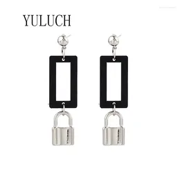 Stud Earrings YULUCH Women Silver Color Metal Lock Ears Studs Nails Ladies Daily Casual Accessories Girls Birthday Gifts Jewelry