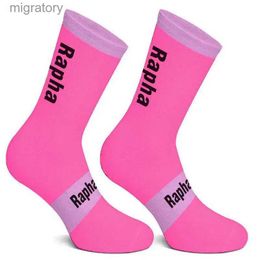 Men's Socks Mens and womens striped bicycle socks wear-resistant road bicycle compression socks pink brand new 4 pieces 2021 yq240423
