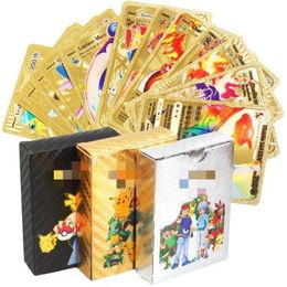 55 carte da gioco in foglio d'oro per hot game collection pvc da board game a scacchi e gioco di carte divertenti