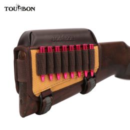 Holsters Tourbon Tactical Hunting Gun Buttstock Rifle Cheek Rest Riser Pad W/ammo Cartridges Bullet Holder Carrier Caliber .308,.3006