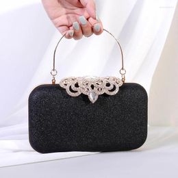 Evening Bags Meloke Fashion Sequined Scrub Clutch Women's Bling Day Clutches Gold Wedding Purse Female Handbag MN2024