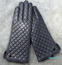 winter fur Luxury Leather Softs fashion gloves Diamond lattice rabbit soft warm sheepskin Sexy drive Locomotive rider gloves4557757