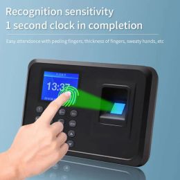 Clocks Fingerprint Attendance System Biometric Clock in Machine Employee Keypad Electric Time Clock Recorder USB Data Management Device