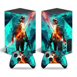 Stickers Game Battlefield 2042 XSX skin Sticker Decal Cover for Xbox Series X Console and 2 Controllers Xbox SeriesX Skin Sticker Vinyl