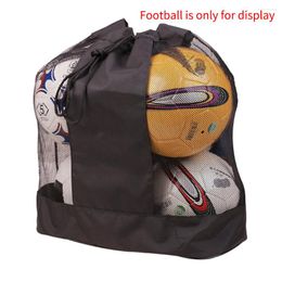 Drawstring Basketball Sack Wear Resistant Large Capacity Mesh Ball Bag Soccer Single Shoulder Adjustable Strap Easy Carry