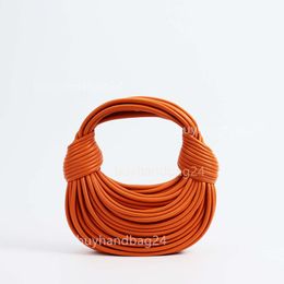 Knot Cattle Totes Bags Double Designer Women's Knot Lady Brand Botteega Venata Knitted Leather Bag Noodle 2023 Handbag Small Hand Handbags Round Purse Q870 TJ9G