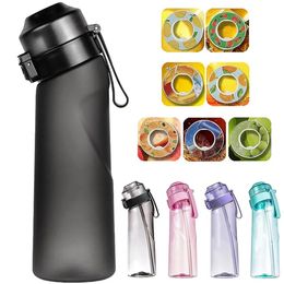 Flavoured Water Bottle 650ml Sports Alr Up Drinking 7 Fruit Fragrance Pods Cup for Outdoor Camping Fitness Fashion 240407