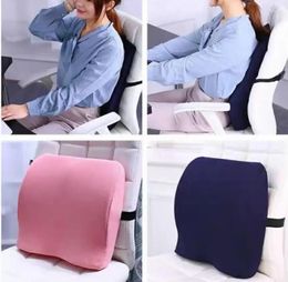 Pillow Lumbar Support Back For Chair Pineapple Mesh Fabric Memory Foam Waist Buckle Fixed Home Decoration Office Car