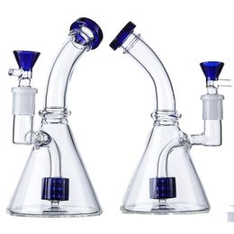 Hookahs Heady 7.48Inch Water Pipe Showerhead Percolator Beaker Glass Bong with Glass Bowl 14mm Female Joint LXMD21402